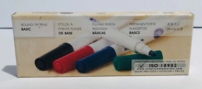 Juego de 4 bolígrafos Creative Memories punta redonda negro rojo azul marino verde nuevo Foto 1 de 4