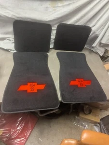 1964 1977 454 SS Bowtie Black Floor Mats Chevy set new Chevelle Camaro Nova XX - Picture 1 of 8