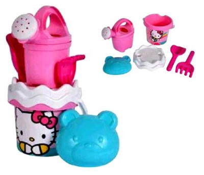 Simba Hello Kitty Eimer Garnitur 6-tlg. Strandset Sandkasten Sandspielzeug NEU! - Bild 1 von 3
