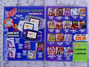 2001 EB Games Electronics Boutique Nintendo Print Ad Game Boy Advance Promo Art - Picture 1 of 2
