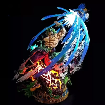 Action Figure Dragon Ball Z Broly VS Gogeta SSB 20cm Anime Statua da Collezione - Immagine 1 di 4