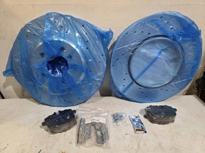 Pastilhas cerâmicas rotores de freio a disco perfurados e entalhados para 2011-2016 BMW 535i xDrive  - Imagem 1 de 4