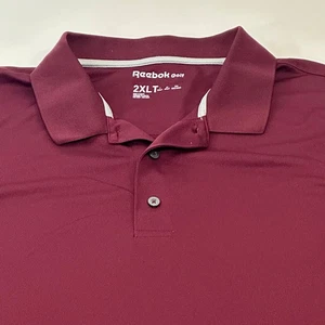 Polo de golf Reebok para hombre manga corta, granate, talla 2XLT - Imagen 1 de 5