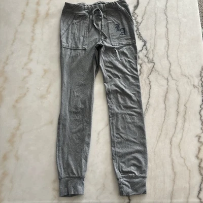 Girls grey joggers with LA design on pocket M 10/12 Stella tweed - Image 1 of 3