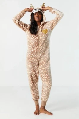 Pijama pijama cosplay Halloween dourado rena veado fantasia feminina tamanho M - Imagem 1 de 4