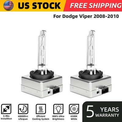 2PCS For Dodge Viper 2008-2010 D1S Xenon HID Headlight Bulbs High&Low Beam 6000k - Imagem 1 de 4