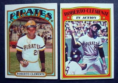 Бейсбольные карточки 1972 Topps с Роберто Клементе No309 + 310 - Изображение 1 из 4