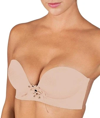 Бюстгальтер на шнуровке Fashion Forms NUDE U Plunge без спинки без бретелек, США B - Изображение 1 из 3