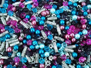 Glass/Metal Beads Mix 50g DIY Jewellery Making Bracelets Necklaces Earrings - Picture 1 of 2
