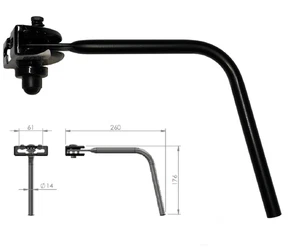 UNIVERSAL MIRROR ARM - 14MM DIAMETER, LEFT/RIGHT FITTING, MANUAL ADJUSTMENT - Picture 1 of 2