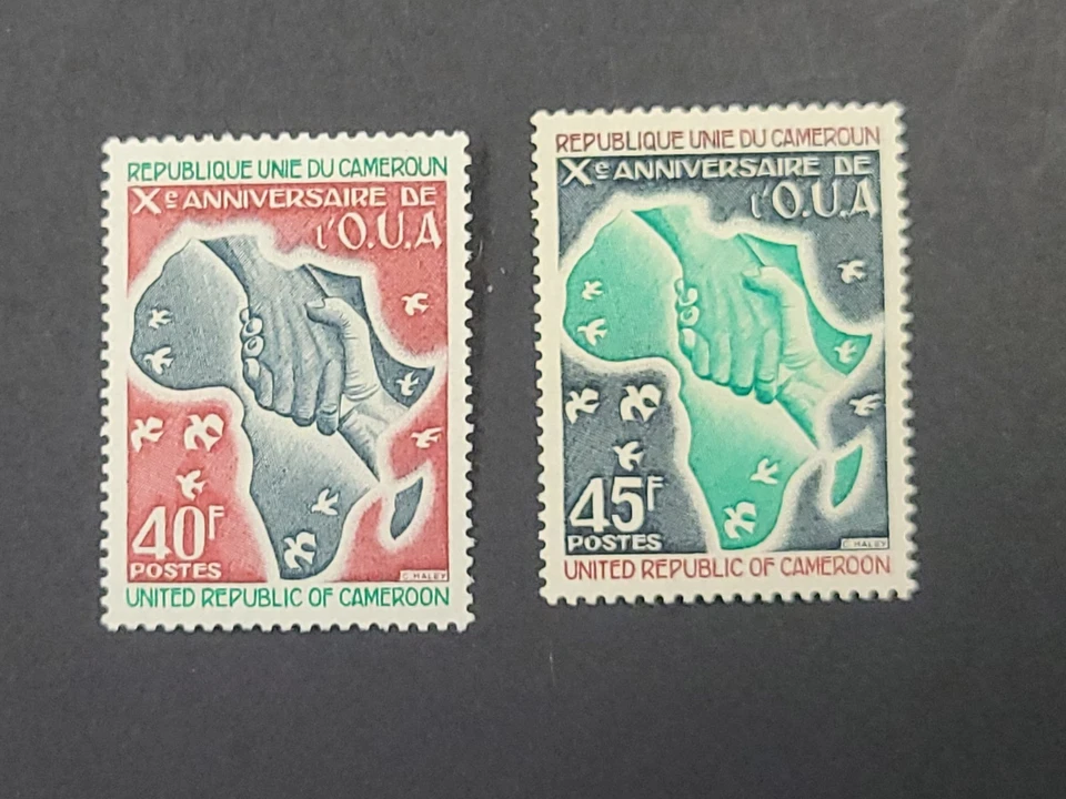 Estampillas de Camerún Scott 453 - 454 MNH Foto 1 de 1