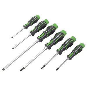 Sealey Hammer-Thru Screwdriver Set Hi-Vis Green 6pc AK4940HV  - Picture 1 of 7
