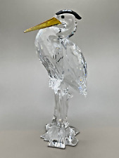 Swarovski Crystal Silver Heron Bird Retired Figurine 6in No Original Box