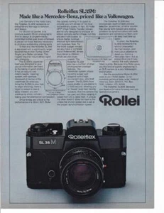 Rollei Rolleiflex SL35M 1978 cámara anuncio impreso en color/ - Imagen 1 de 1