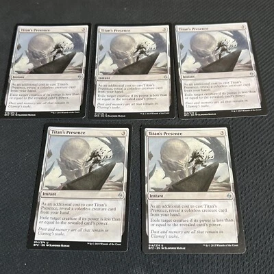 Titan's Presence Magic The Gathering Mtg Battle for Zendikar Card 5 - Image 1 of 4