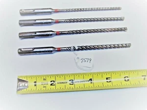 HILTI Carbide Tipped Bits, (3) 1/4" & (1) 3/16" Diameter, (25/64" Diam. Shanks) - Picture 1 of 6