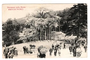 Japan Kyoto Maruyama Park Lots of People Vintage View Postcard - Picture 1 of 2