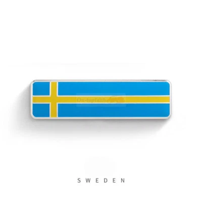 SWEDEN SE Sverige Badge Metal Side Rear Emblem Decals Sticker Car For Volvo Saab - image 1 of 4