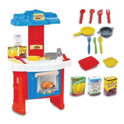 Cucina Giocattolo per Bambini dai 24 Mesi - 41x27x64cm - Include 19 Accessori - Immagine 1 di 4