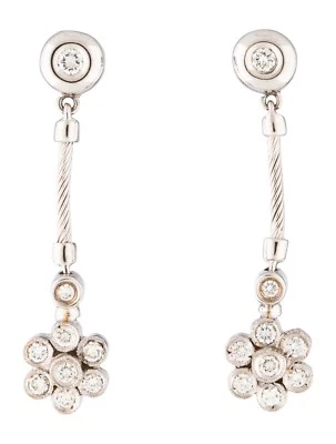PENDIENTES COLGANTES FLORALES DIAMANTES CHARRIOL $2150.00 Foto 1 de 4