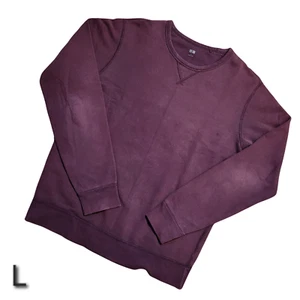 Uniqlo Maroon Crewneck Men Sweatshirt US Large - Picture 1 of 3