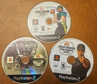 PS2 EA Sports Tiger Woods 05, Madden 05 Collector's Edition, NCAA 03 Football  - Image 1 of 3
