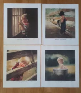 4er Set Donald Zolan signierte und nummerierte Lithographien aus der frühen Kindheit... - Bild 1 von 12
