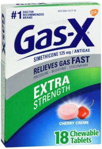 Gas-X X-Strength Chewable Cherry Creme 18 count - Picture 1 of 1