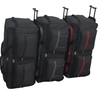 XXL 34" Travel Luggage Wheeled Bag Trolley Holdall Suitcase  Duffel Cargo Bag - Image 1 of 4