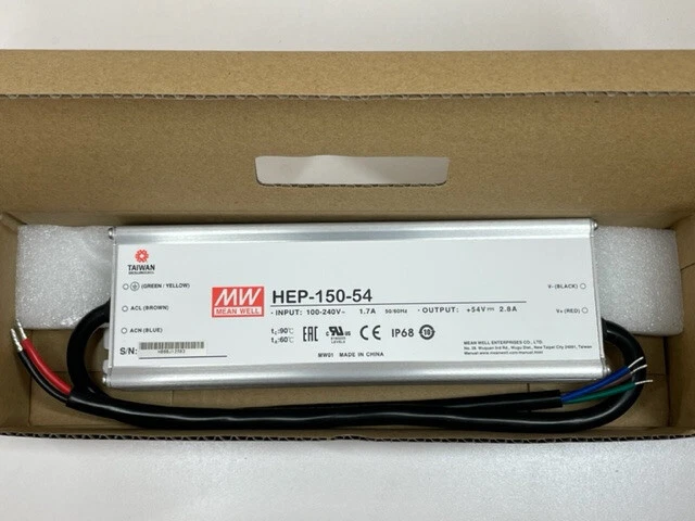 Fuente de alimentación conmutada Mean Well HEP-150-54 150W AC/DC 54 VDC 90 a 305 VAC 127 Foto 1 de 4
