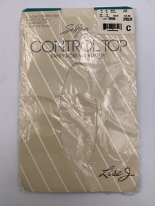 Lise J Control Top Satiny Silken Sheers Lace Pantyhose With Lycra Sandalfoot - C - Picture 1 of 2