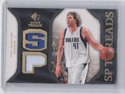 2007-08 SP Rookie Threads Dirk Nowitzki SP Threads Prime Patch Mavericks  - Image 1 of 2