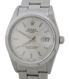 Mens Rolex Date Stainless Steel Watch Oyster Band Silver Dial NO HOLES 15200 - Picture 1 of 7