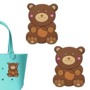 Bear Charms for Bogg Bag - Set of 2 PVC Rubber Inserts Compatible with Bogg B... - Picture 1 of 6