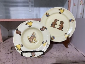 Vintage Mount Clemens Baby Child’s Plate Bowl Dog Duck Retro Kitchen Highchair - Picture 1 of 5