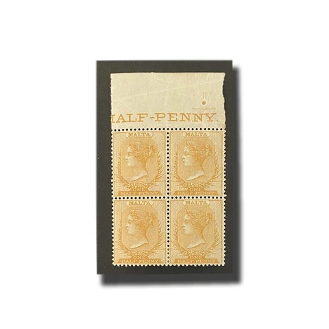 MALTA STAMPS HALF PENNY YELLOW-ORANGE YELLOW BLK 04 UM Cover