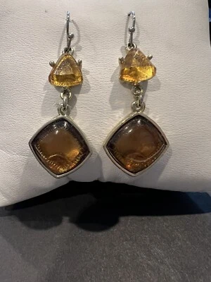 Pendientes colgantes de piedra ámbar Lauren Conrad LC  Foto 1 de 4