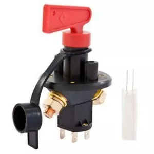 New 12/24V Switch Car Rally 4 Terminals Battery Isolator Master Power Off Kill - Picture 1 of 5