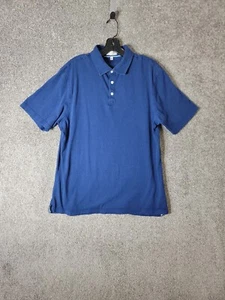 Peter Millar Polo Shirt Crown Soft Mens L Blue Short Sleeve Golf - Picture 1 of 14