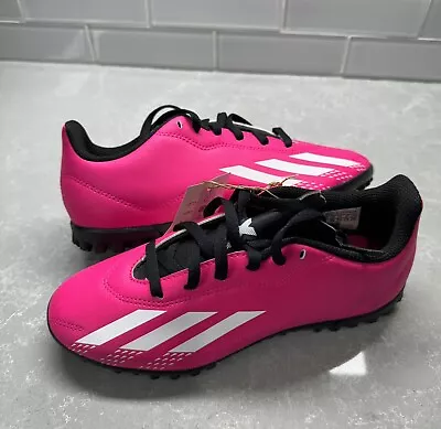 Adidas X Speedportal 4 TF J Astro Turf Football Boots Pink Size 3 Kids Soccer - Image 1 of 4