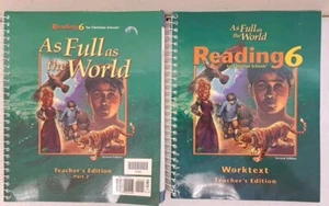 Reading 6 For Christian Schools Teacher's Editions-Part 2 & Work Text-As Full As - Imagen 1 de 8