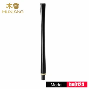 9mm Black Pipe Mouthpiece Long Straight Pipe Stem for Churchwarden Tobacco Pipe - Picture 1 of 7