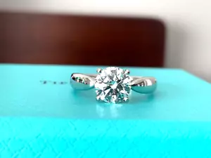 Tiffany & Co HARMONY Round Diamond Engagement Ring 1.07 CT H VS1 3X $18k NEW - Picture 1 of 13