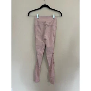 ALO Yoga Light Pink Cutout Mesh High Waist Semi Sheer Leggings Women’s Size XS - Picture 1 of 8