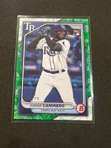 2024 Bowman Junior Caminero RC Tampa Bay Devil Rays #’d /99 Green Rookie SP #20 - Picture 1 of 5