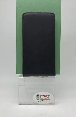 Cover case a FLIP Verticale per LG NEXUS 4 Rigida Nera Pelle - Immagine 1 di 4