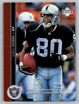 # 82 Daryl Hobbs Rookie Oakland Raiders 1996 Upper Deck - Image 1 of 2