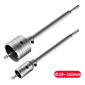 TCT Core Drills 30-160mm & SDS PLUS HEX Adaptors For Concrete, Masonry And Brick - Picture 1 of 41
