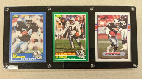 BO JACKSON 3 CARD PLAQUE OAKLAND RAIDERS Cover