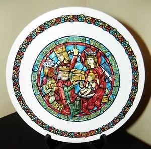 Darceau~Limoges Noel Vitrail~Stained Glass Christmas Plate #5~Adoration of Kings - Picture 1 of 3